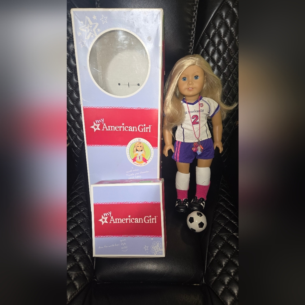 American Girl White and Purple Doll with Accessories #22